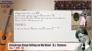 Download 🎸 Raindrops Keep Falling on My Head - B.J. Thomas Guitar Backing Track with chords and lyrics MP3