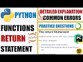 Functions Return Statement in Python