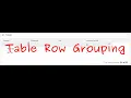 Table row grouping