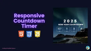 Responsive Countdown Timer Tutorial JavaScript Beginner Project Hindi
