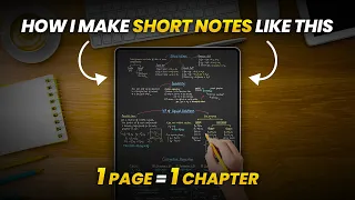 How to make effective SHORT NOTES JEE 2025 Strategy