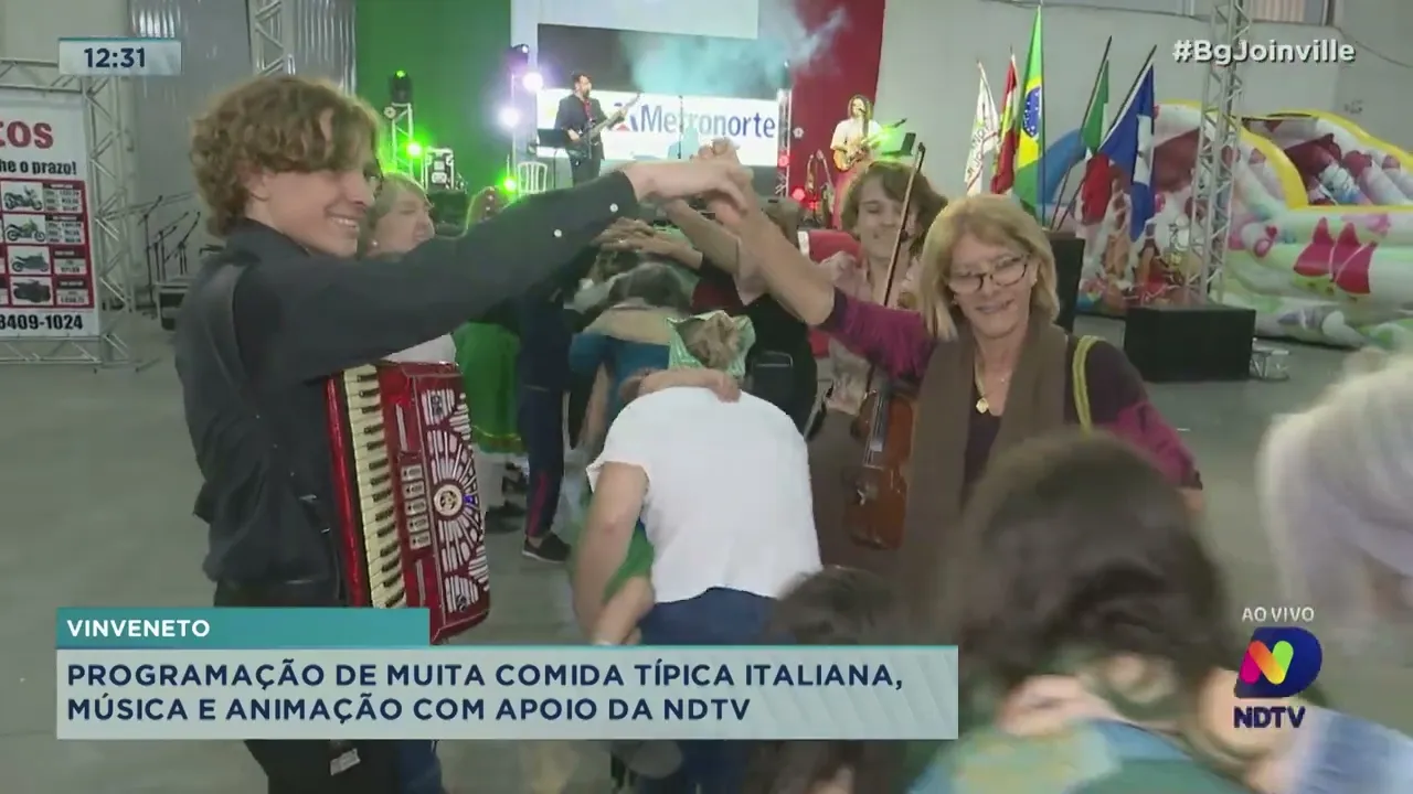 VinVeneto: programação de muita comida típica italiana, música e animação com apoio da NDTV