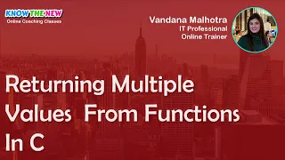 Returning Multiple Values From Any Function In C - C Programming Course For Beginners in Hindi
