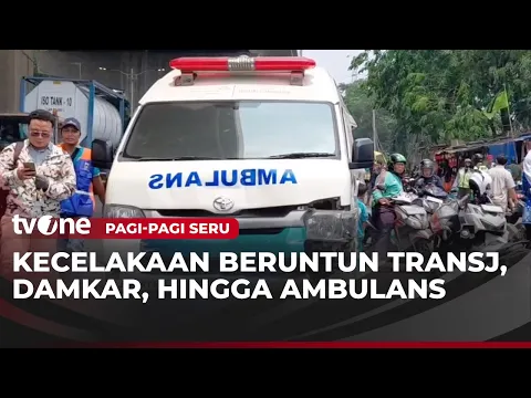 Kecelakaan Beruntun 7 Kendaraan Melibatkan Mobil Damkar dan Ambulans