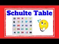 30 Seconds Brain Games Exercises for you schulte table