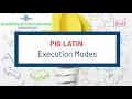 Modes of Pig Latin Program execution Pig Latin Execution Strategy