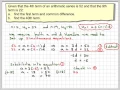 Finding the first term and common difference of an arithmetic sequence