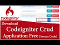 Download Codeigniter Crud Application free Source Code with Form Validation and Pagination