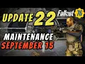 Fallout 76 Server Down Maintenance Patch 22 September 15