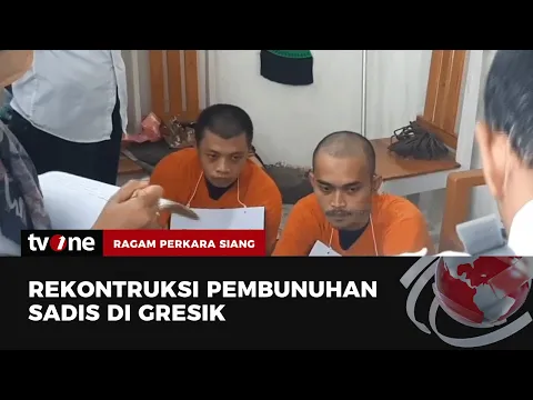 Satreskrim Polres Gresik Gelar Reka Ulang Pembunuhan Sadis dengan Pisau Dapur