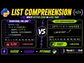 Python List Comprehension Master Syntax Conditional For Loop vs List Comprehension with Example