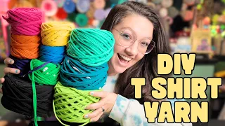 Turn Thrifted T Shirts Into Yarn!