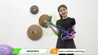 حبل سحب مرن مكون من   حبال مقاومة  للتخسيس و تدريب عضلات البطن  والخصر  والذراع دندنها
