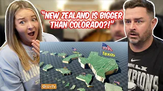 New Zealand Couple React to US State Sizes Compared to the Rest of the World (WE HAD NO IDEA!)