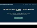 Getting ready to learn Python Windows edition Files and directories