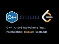 C Array Two Pointers Next Permutation Medium Leetcode