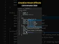 Button Hover Animation using CSS Creative CSS Effects 2025