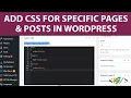 How to Add CSS for Specific Pages and Posts in WordPress using Plugin