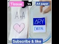 Download Lagu Tissue Vs A4 paper #art #challenge #youtube #youtubeshorts #shortsfeed #shortsvideo #viral #shorts
