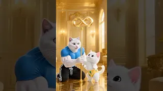 مياو لقى عصايه سحريه بتحول اي حاجه لدهب شوف النهايه Shortvideo قطط Cat 