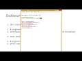 Dictionary Format in Python ENG Module 1 Lecture 12 ZE - 209