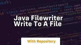 Java filewriter write to a file