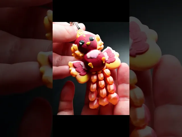 Flexi Fidget Toy Phoenix Keychain – Articulated Moving Bird Trinket, Mythical Creature video thumbnail