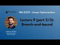 MS-E2121 - Linear Optimization