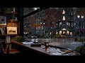 Download Lagu New York Autumn Coffee Shop Ambience ☕️🍂 / Rain and Distant Thunder Sounds for Study and Relaxation