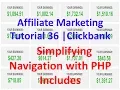 Affiliate Marketing Tutorial 36 Clickbank Simplifying Navigation with PHP Includes