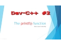 Dev-C The printf function
