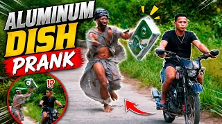 ALUMINUM DISH "PUBLIC PRANK" | Galit si kuya dahil nasira motor nya