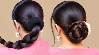 Wedding Juda Bun Hairstyle | Easy Juda Hairstyles For Wedding  | Wedding Hairstyle For Long Hair