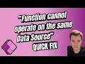 Function cannot operate on same Data Source that is used in ForAll - Quick Fix