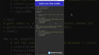 Python Turtle Graphics Tutorial - Use randint Function 3x Draw Stars