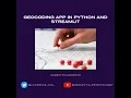Geocoding app in Python and Streamlit