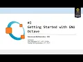 Getting Started with GNU Octave - Advanced Mathematics KKI