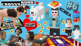 Our Dog Rose plays CROSSY ROAD KOREAN Update w US PSY JINDO KIMCHI BBQ MORE FGTEEV Part 6