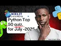 O Level M3 R5 Top 50 python mcqs for July 2025 exam python quiz part - 2 QuizCrackNow