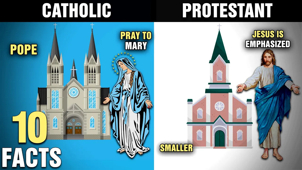 10 Differences Between CATHOLIC and PROTESTANT Christians