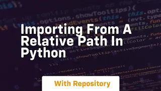 importing from a relative path in python