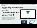 How to create Vue js app with VS Code and Deploy to SAP Abap Netweaver