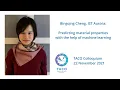 Bingqing Cheng Predicting material properties with the help of machine learning