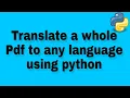 How to translate text using python pdf translator