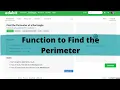 Write a Function to Find the Perimeter Javascript Easy Algorithm Edabit