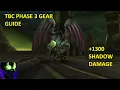 Phase 3 Black BiS Gear Guide for Shadow Priest 1300 Spell Damage TBC Classic