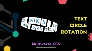Tutorial Text Circle Rotation Multiverse CSS without Javascript GIF SUNNY