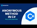Anonymous Method in C C Tutorial