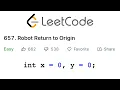 LeetCode Robot Return To Origin Solution Explained - Java