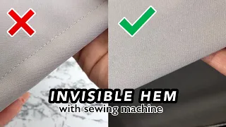 Invisible Hem Tutorial EASY with sewing machine